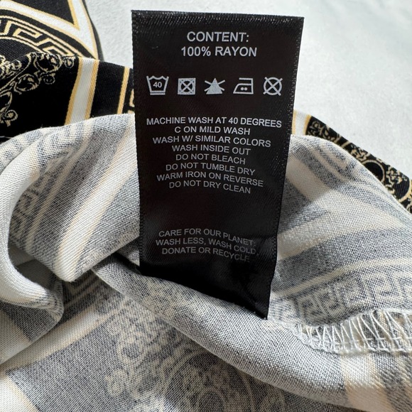 CASA Moda Couture Men's 3XL Big & Tall Camp Shirt Short Sleeve Luxury Baroque - Picture 7 of 8